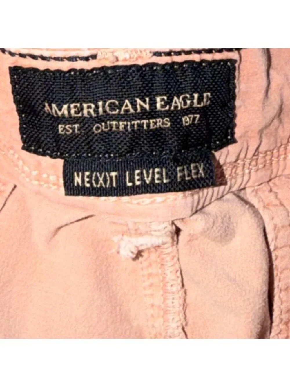 American Eagle Ne(x)t Level Flex Flat Front Shorts-Salmon-32-GUC
